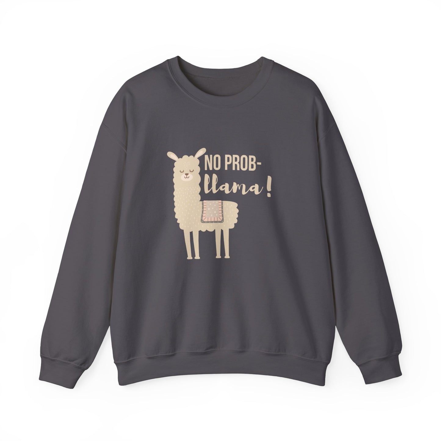 Unisex Heavy Blend Crewneck Sweatshirt—No Prob Llama