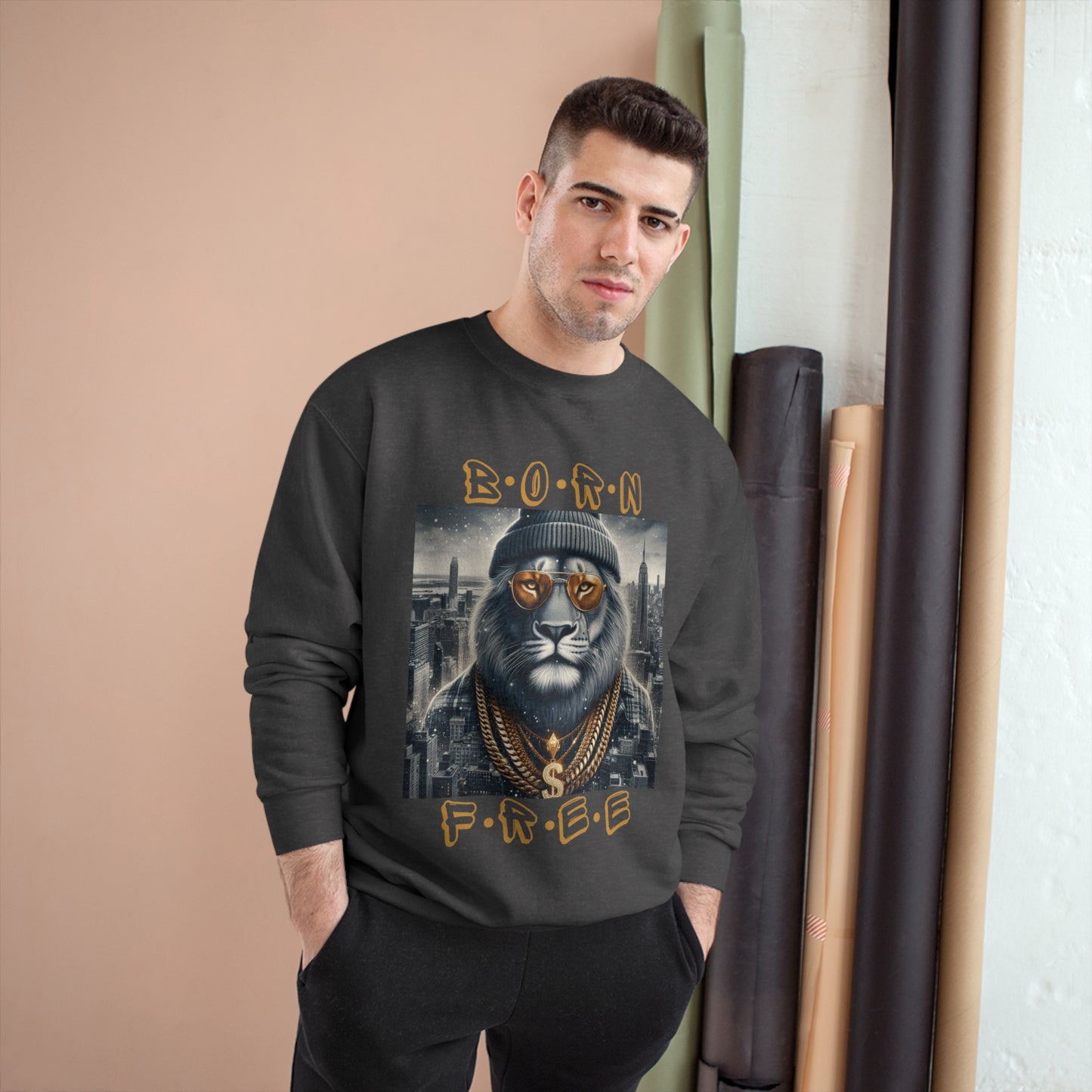 Champion | Ökologisches Rundhals-Sweatshirt für Herren – BORN FREE
