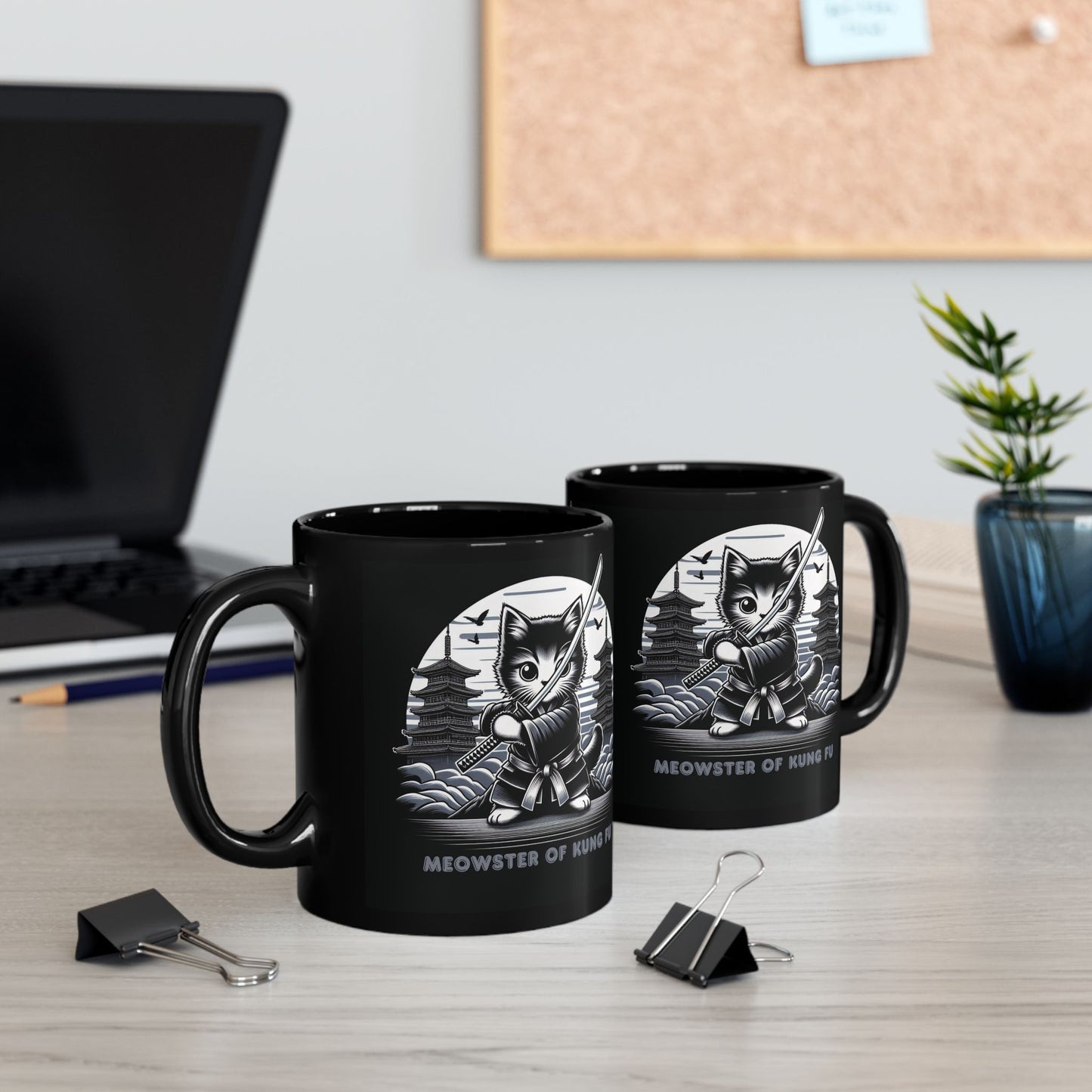 Cozy Love Cups—Meowster of Kung Fu