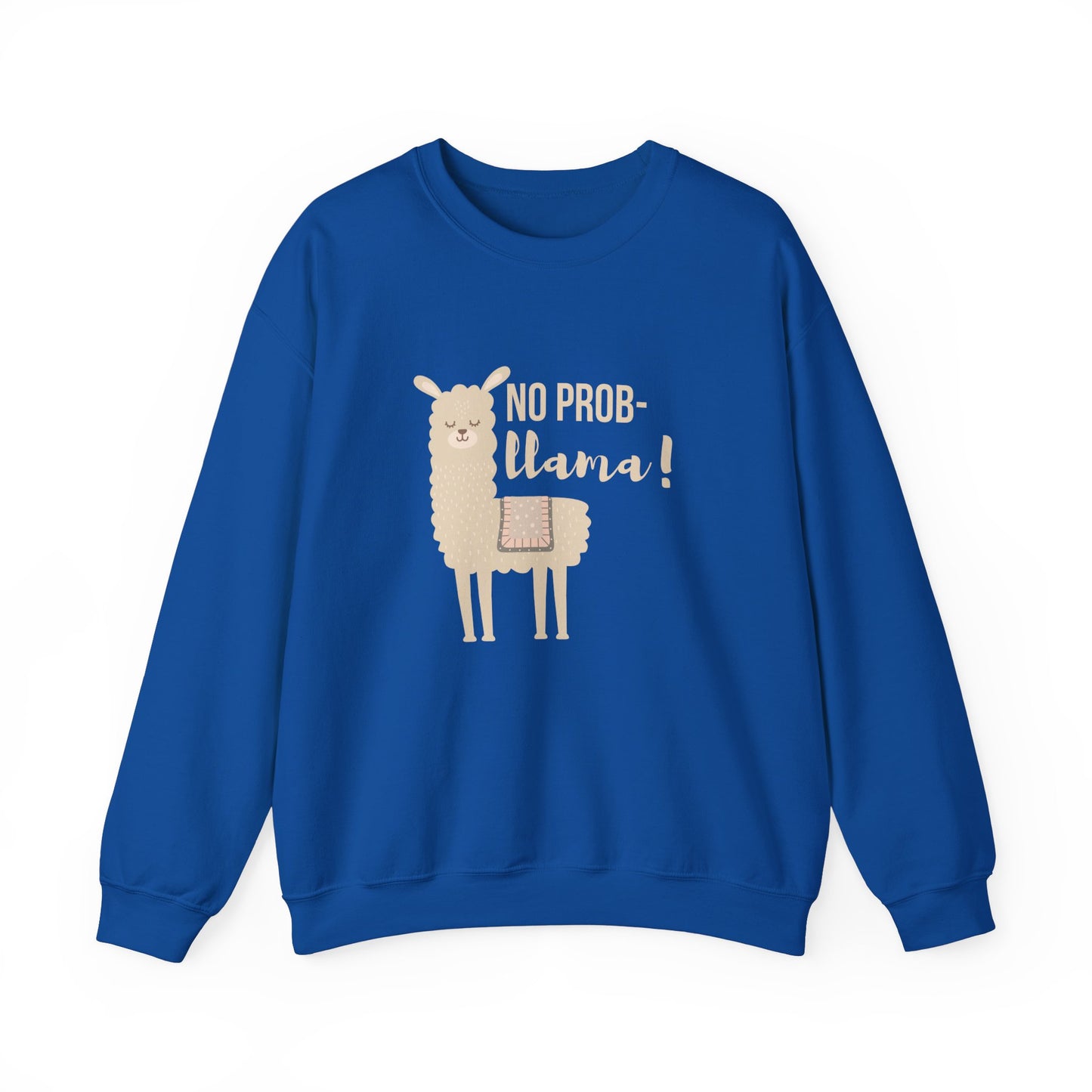 Unisex Heavy Blend Crewneck Sweatshirt—No Prob Llama