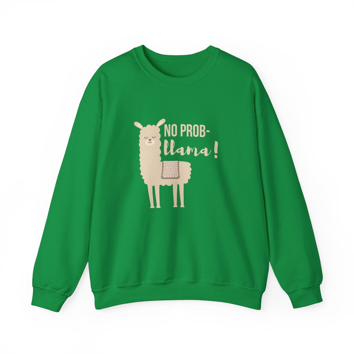 Unisex Heavy Blend Crewneck Sweatshirt—No Prob Llama