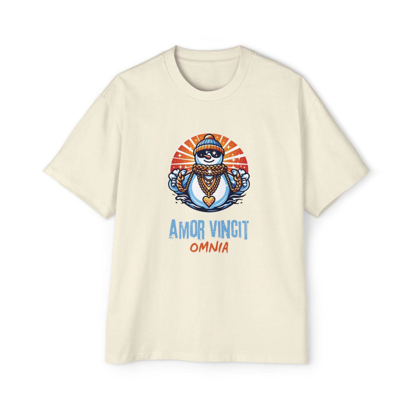 Übergroßes Rundhals-T-Shirt mit überschnittenen Schultern für Herren