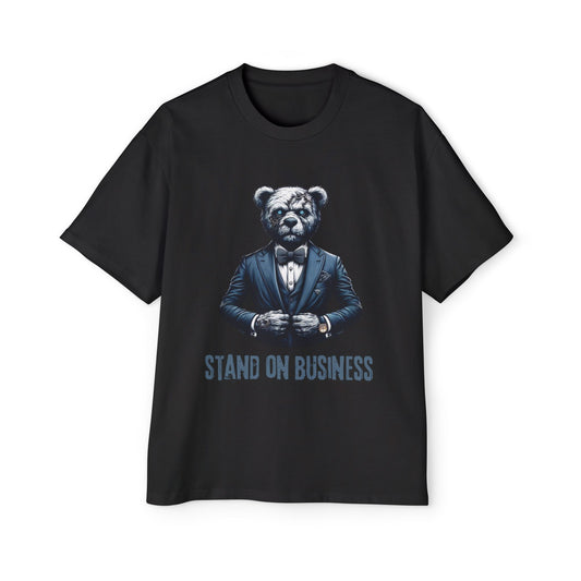 Übergroßes T-Shirt mit überschnittenen Schultern für Herren – Stand on Business
