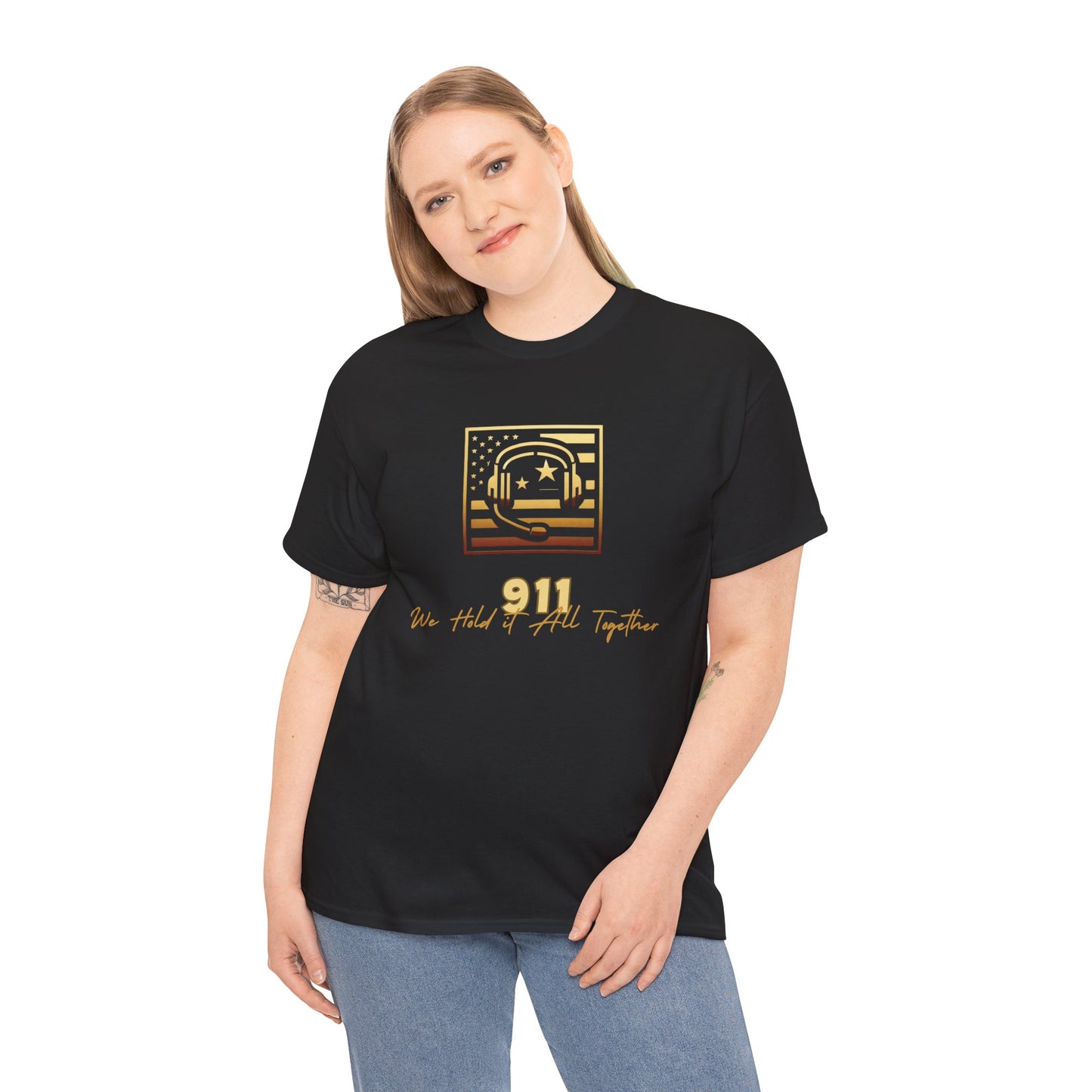 Unisex Heavy Cotton T-Shirt—911 Dispatchers 'We Hold It All Together'