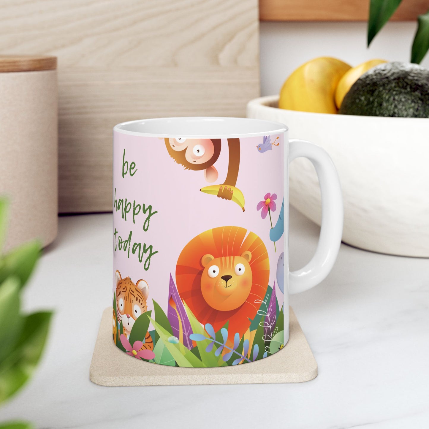 Jungle Safari Coffee Mug—Be Happy Today