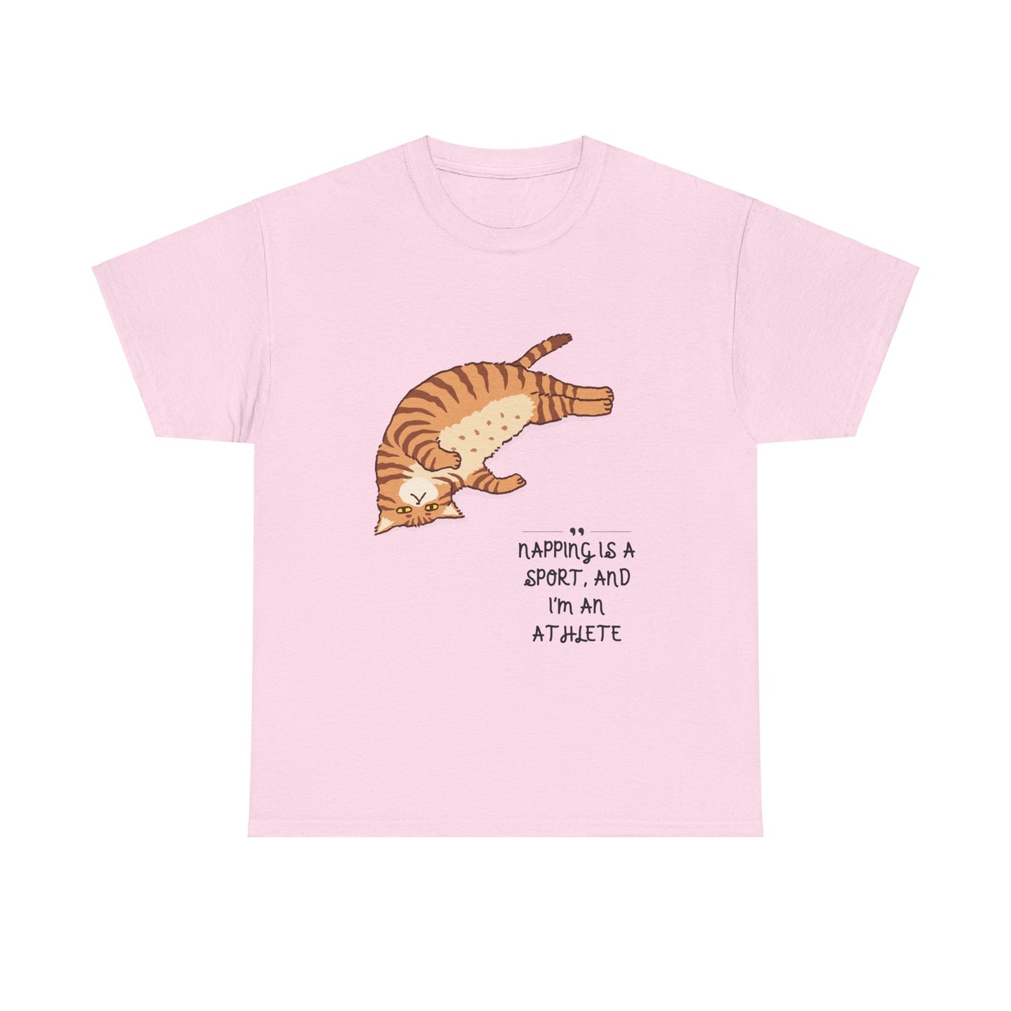 Unisex Heavy Cotton T-Shirt—Cat Nap Athlete