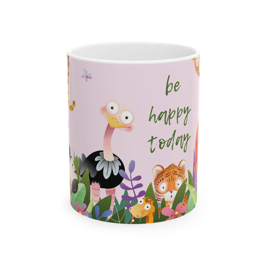 Jungle Safari Coffee Mug—Be Happy Today