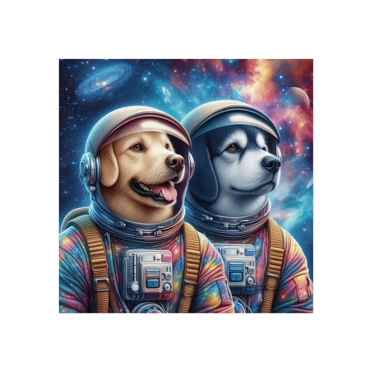 Premium Matte Poster—Astronaut Space Pups