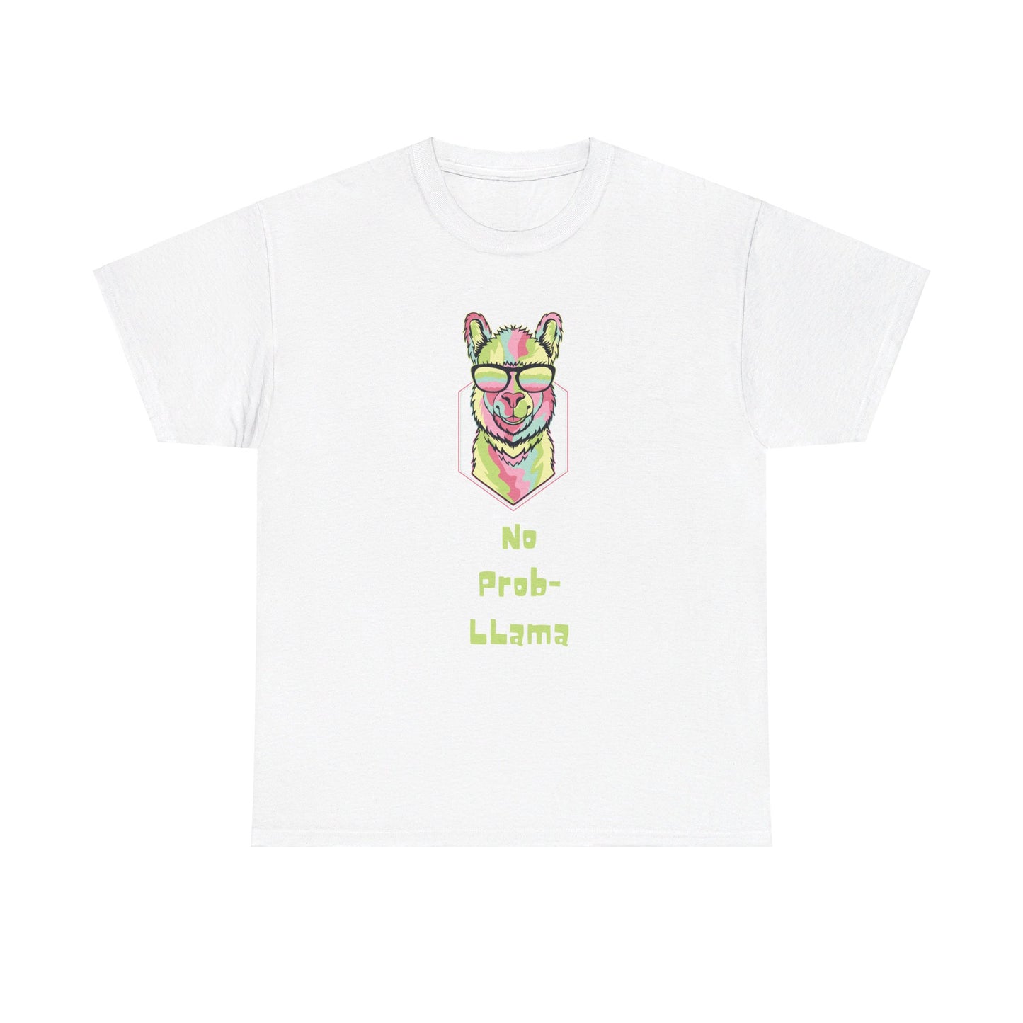 Unisex Heavy Cotton T-Shirt—No Prob Llama