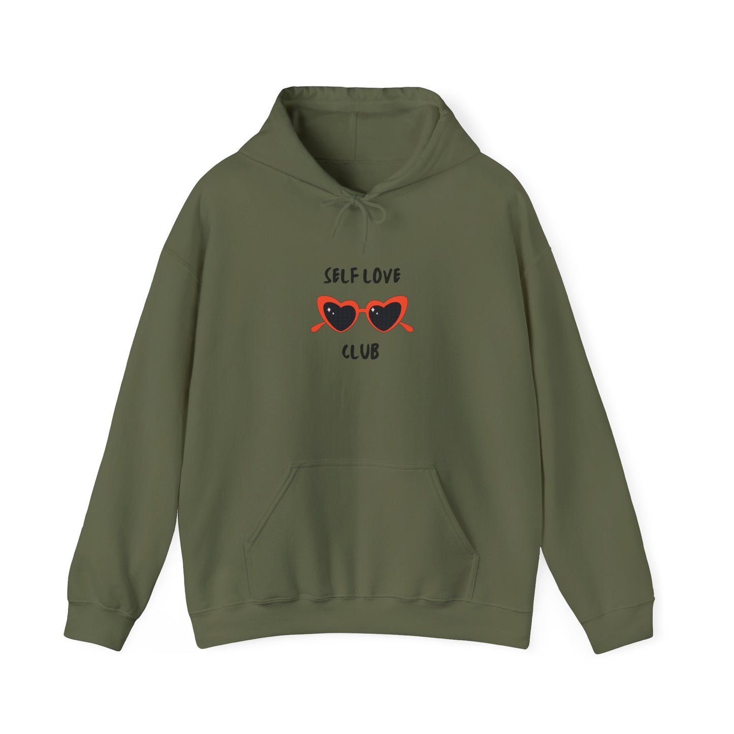 Unisex Heavy Blend Graphic Hooded Sweatshirt—Self Love Club