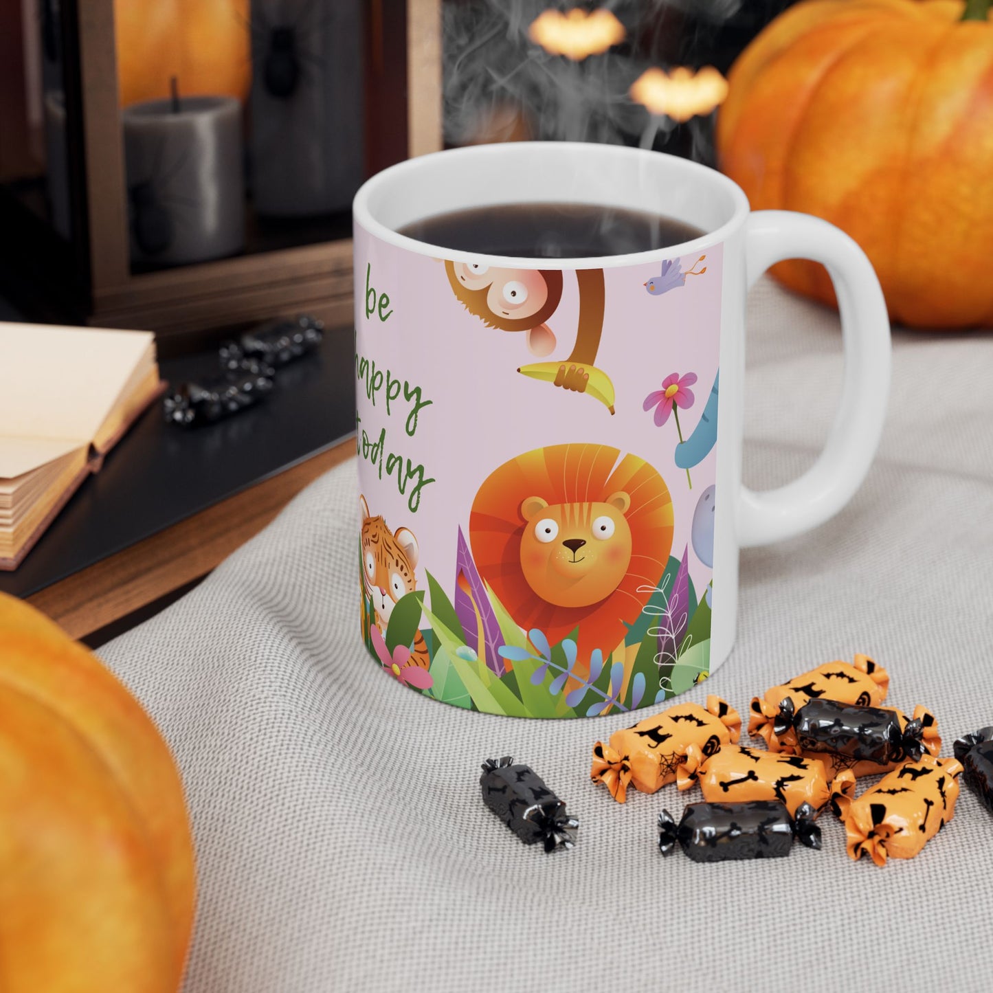 Jungle Safari Coffee Mug—Be Happy Today