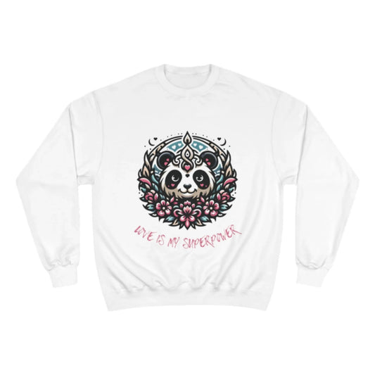 Champion | Women's Eco Crewneck Sweatshirt—Love Is My Superpower