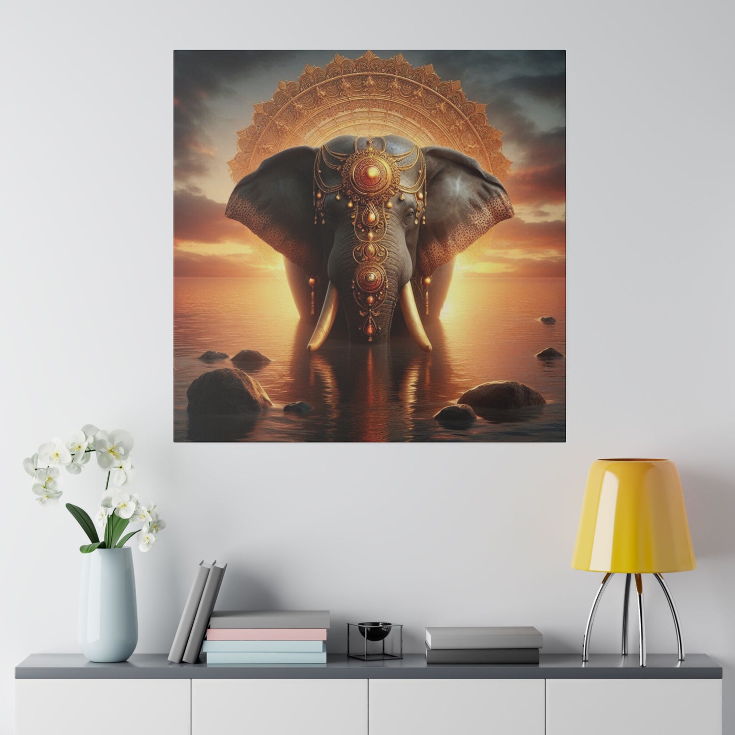 Canvas Print—Zen Buddhism Elephant of Tranquility (30x30)