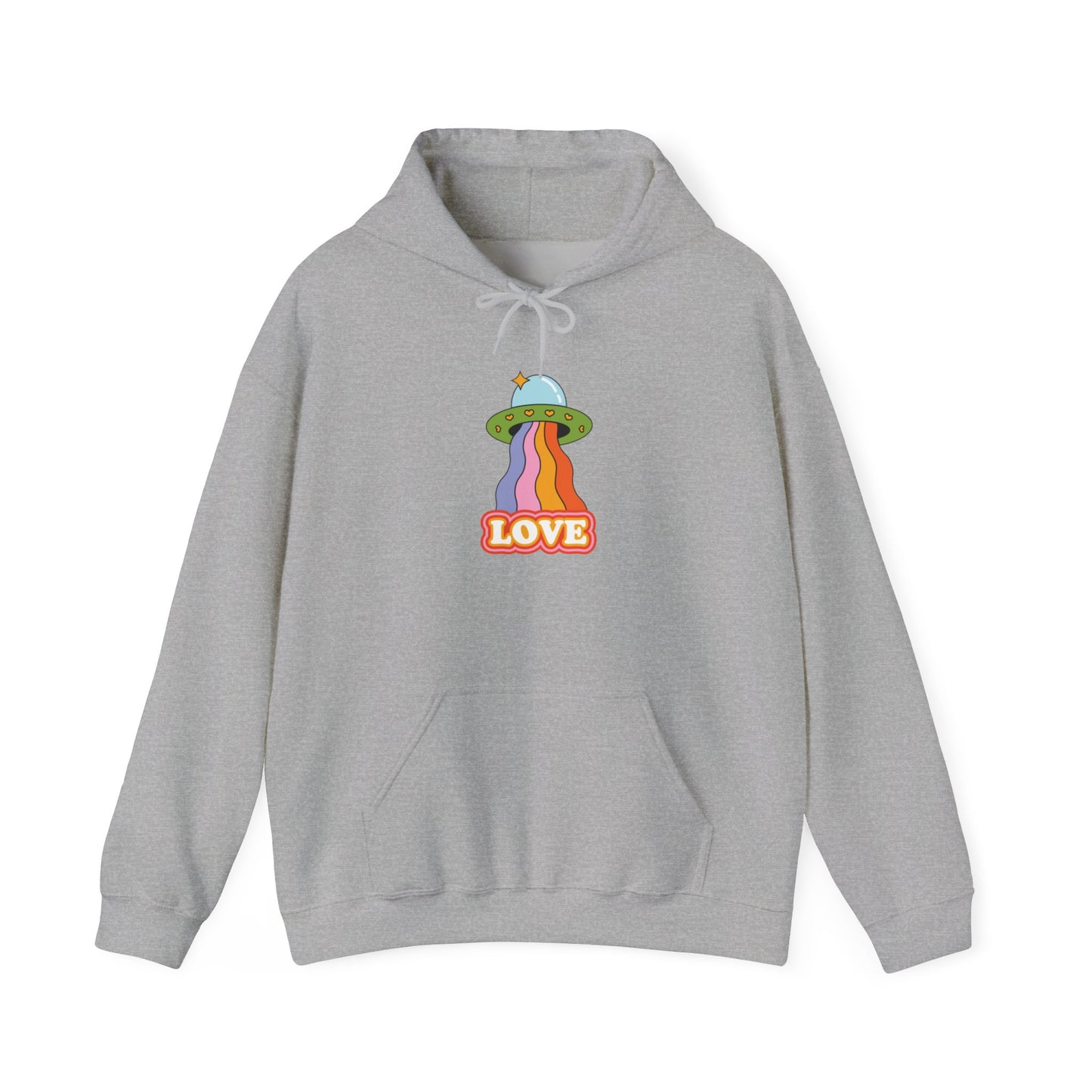 Unisex Heavy Blend Graphic Hooded Sweatshirt—Beam of Love