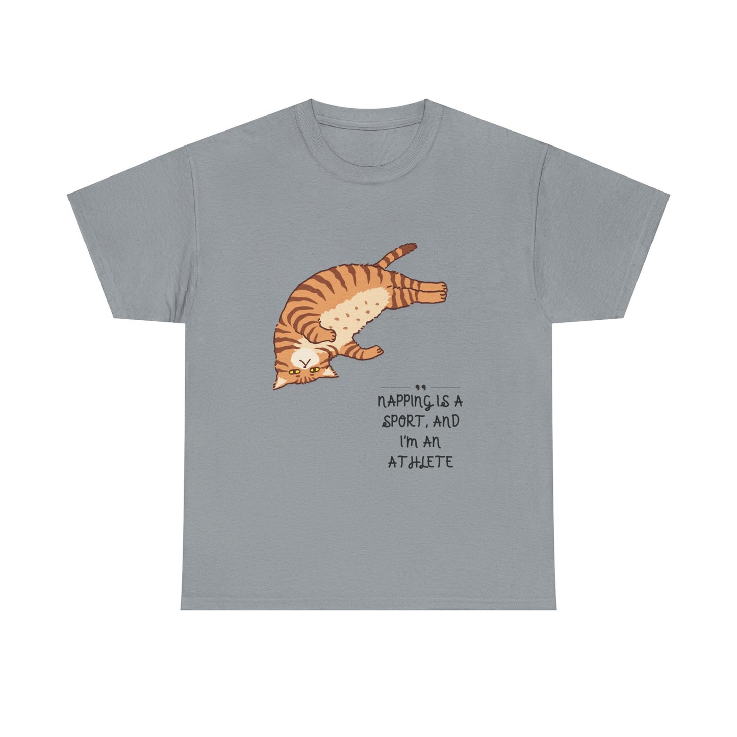 Unisex Heavy Cotton T-Shirt—Cat Nap Athlete