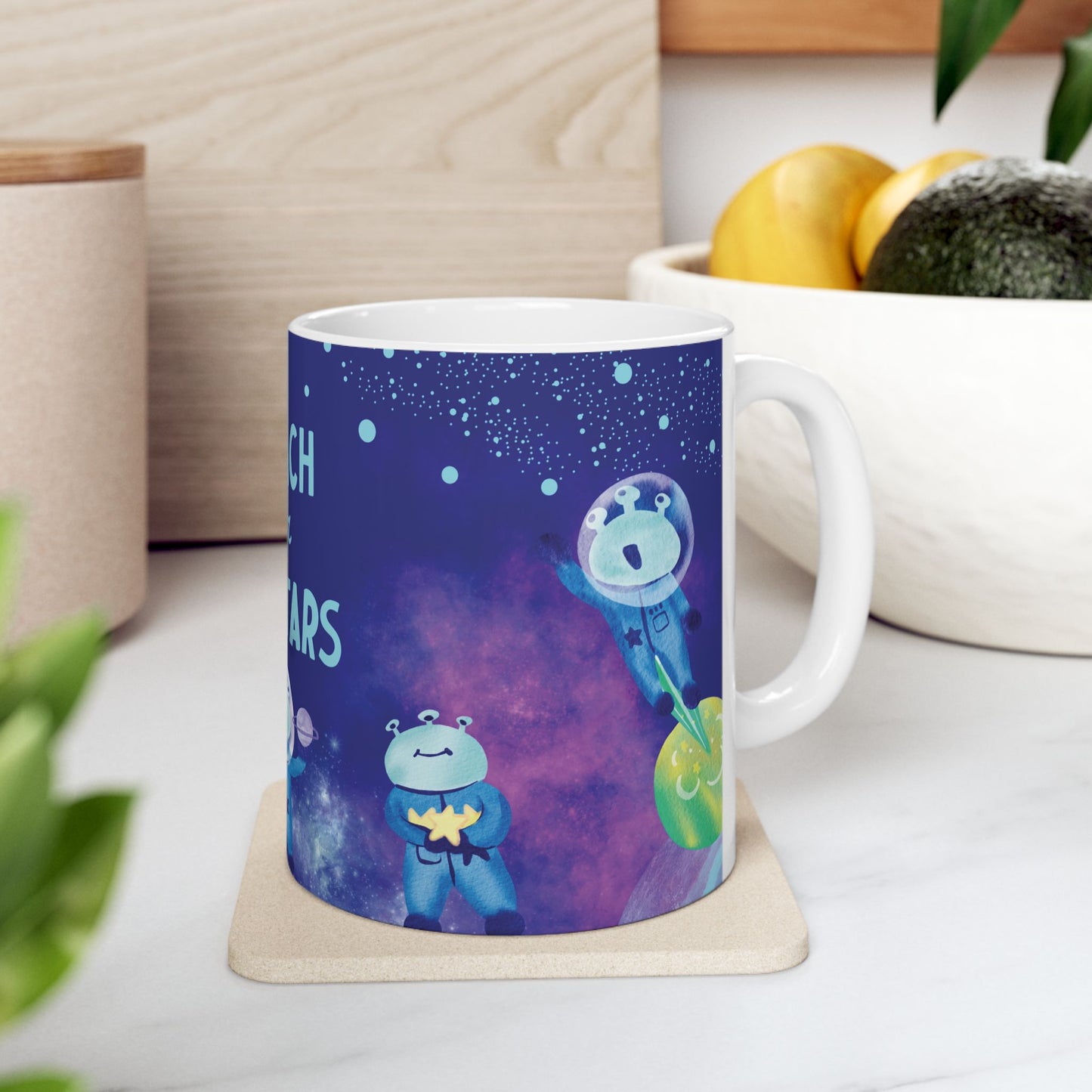 Space Aliens Coffee Mug—Reach for the Stars