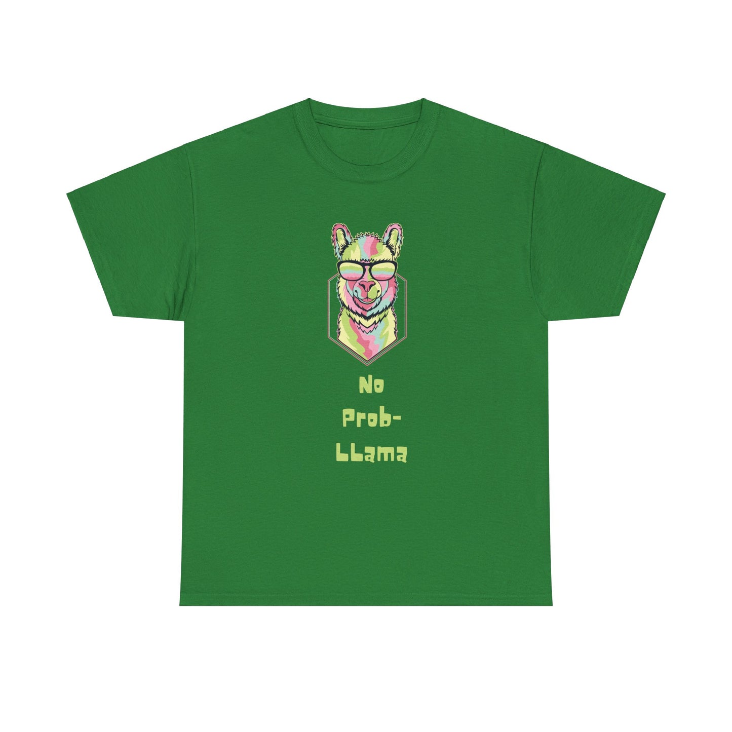 Unisex Heavy Cotton T-Shirt—No Prob Llama