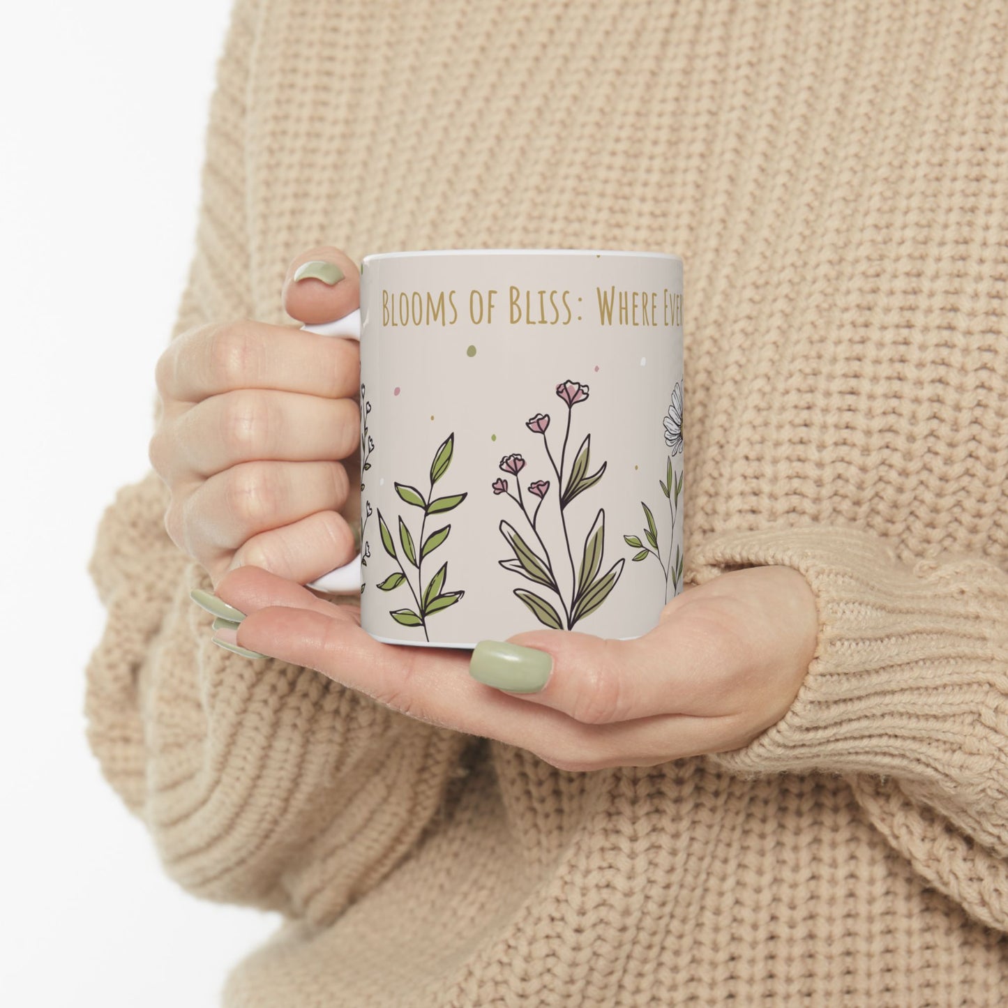 Floral Coffee Mug—Blooms of Bliss Design