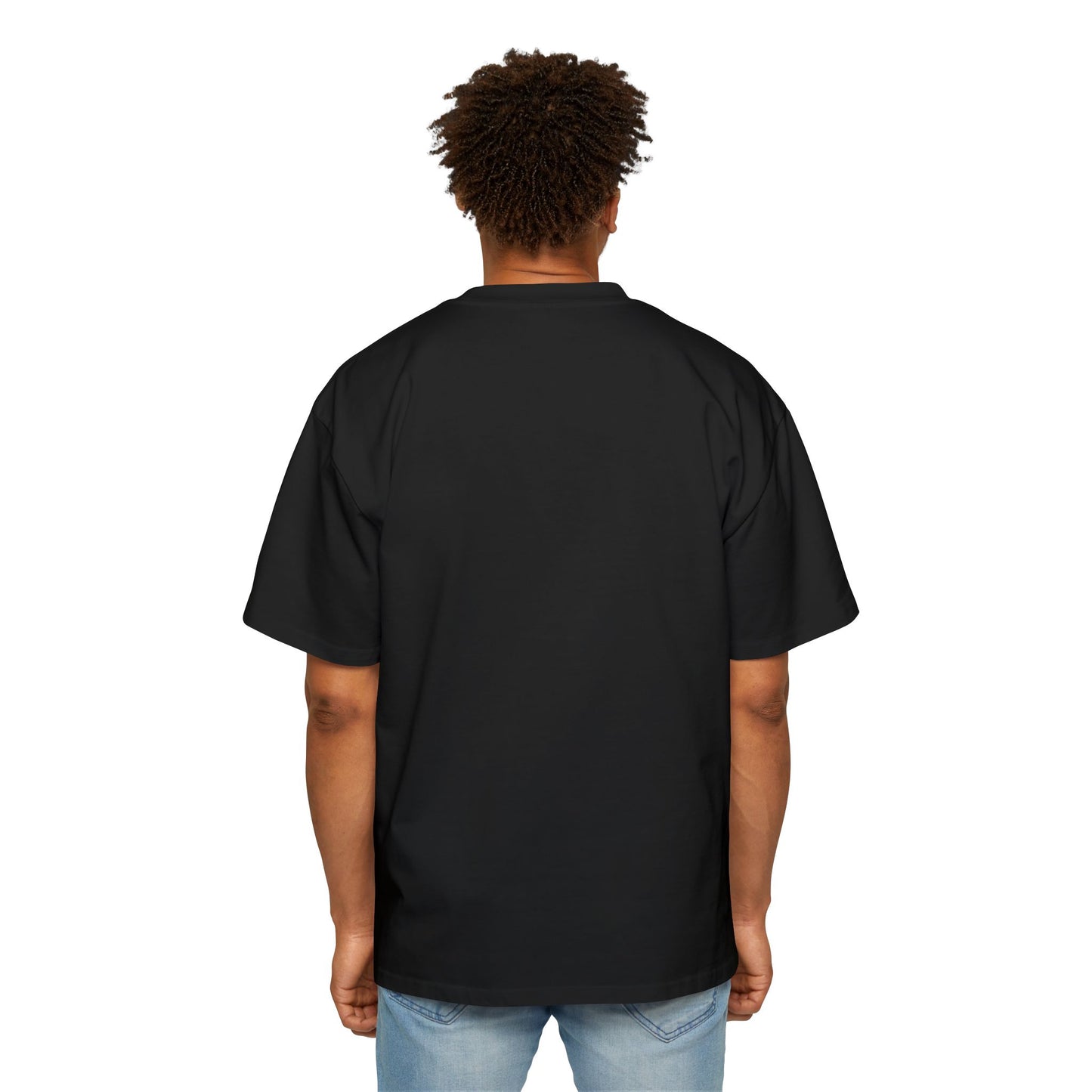 Men's Oversized Drop-Shoulder Crewneck Tee—BORN FREE