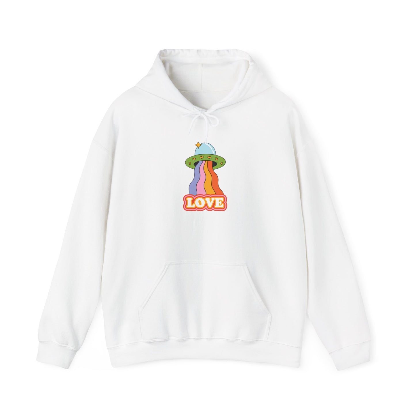 Unisex Heavy Blend Graphic Hooded Sweatshirt—Beam of Love