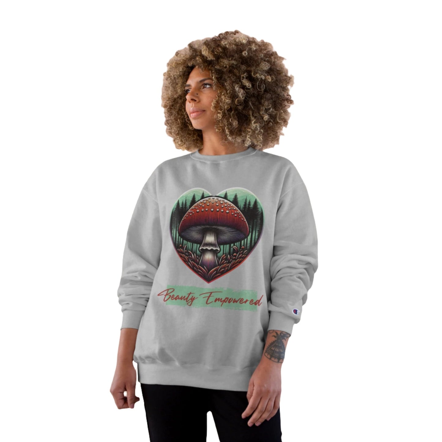 Champion | Women's Eco Crewneck Sweatshirt—For the Love of Mushrooms