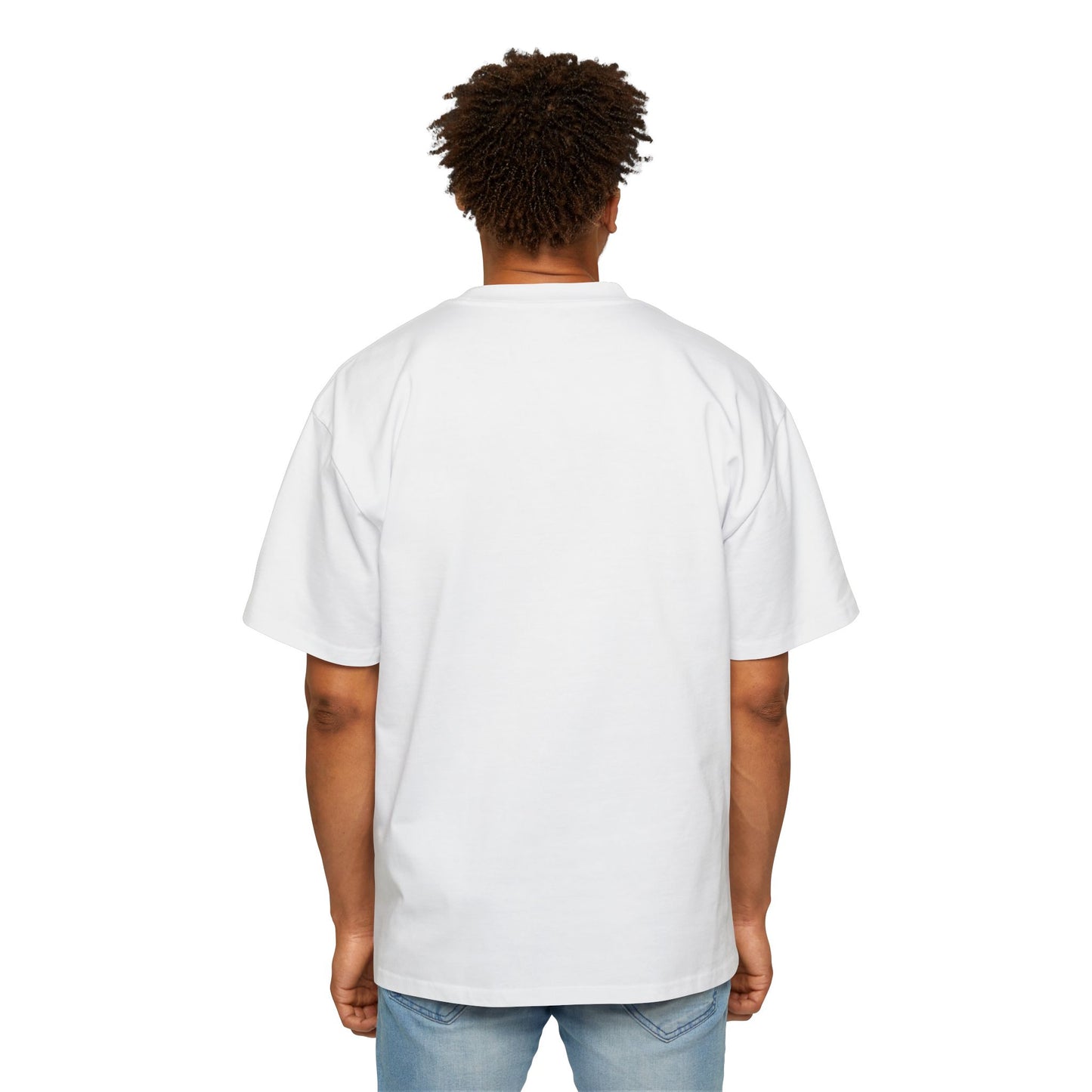 Men's Oversized Drop-Shoulder Crewneck Tee—BORN FREE