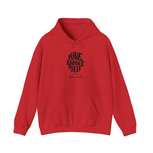 Unisex Heavy Blend Graphic Hooded Sweatshirt—Love Yourself