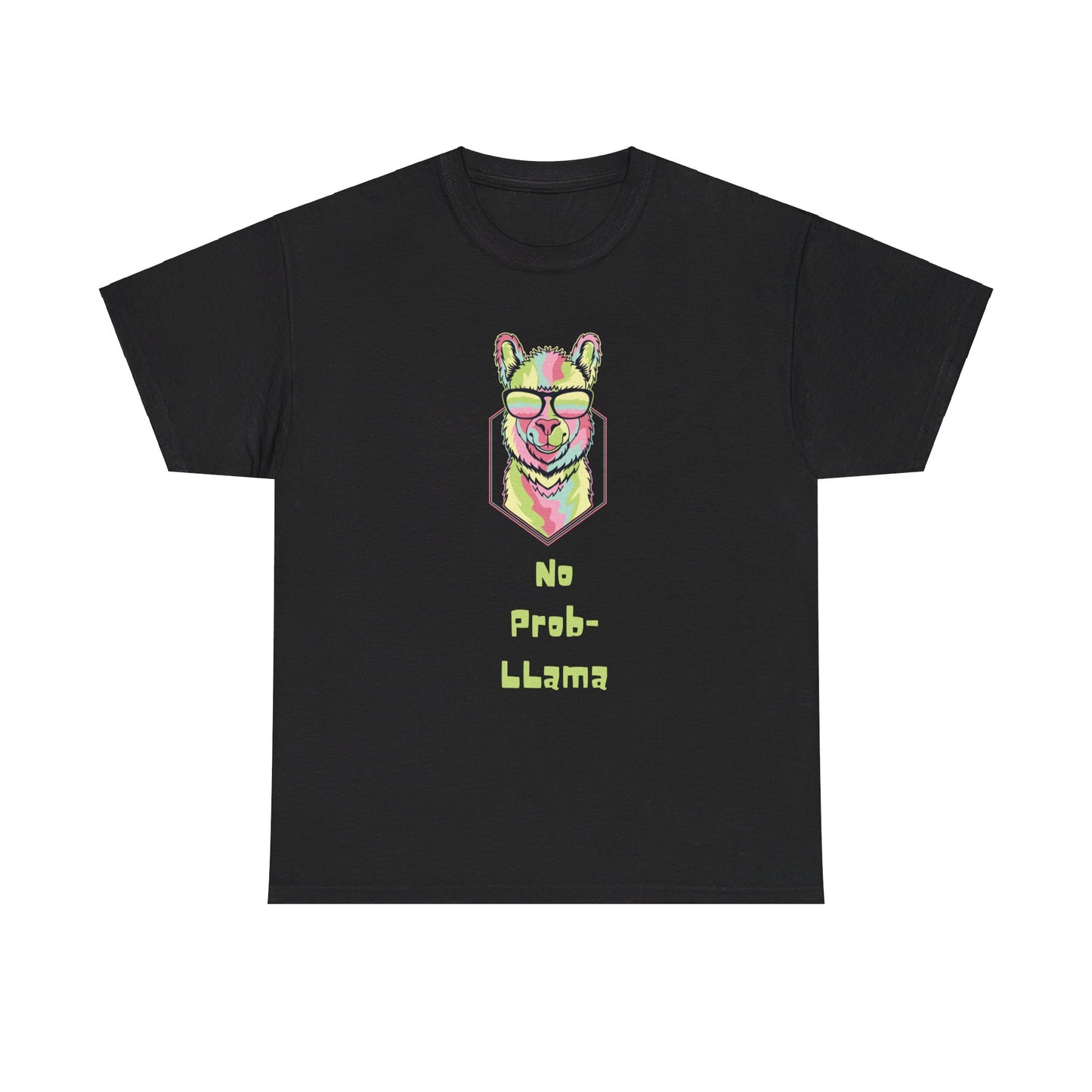 Unisex Heavy Cotton T-Shirt—No Prob Llama