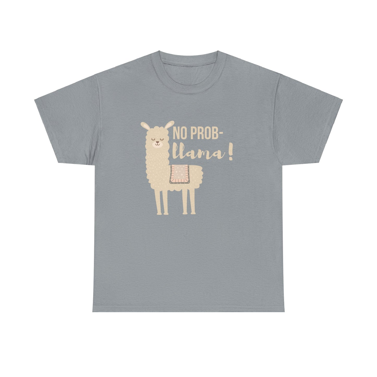 Unisex Heavy Cotton T-Shirt—No Prob Llama