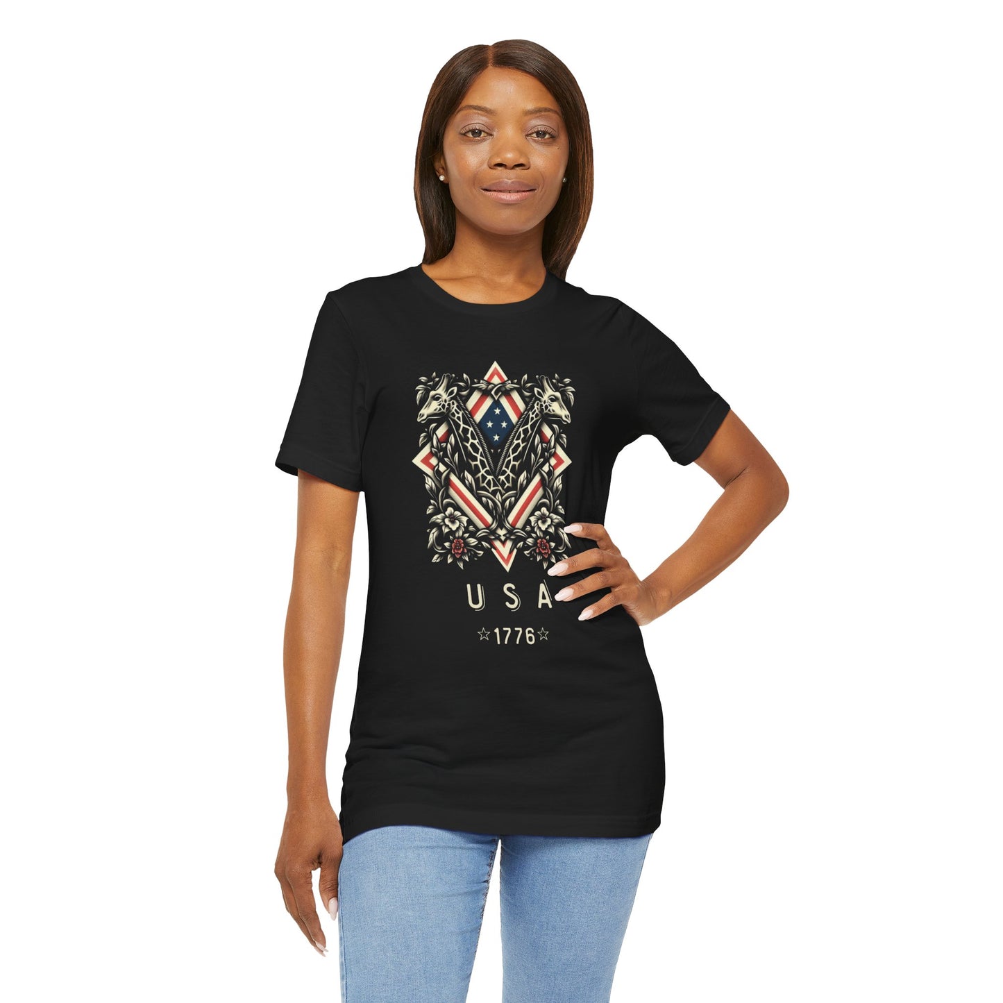 Women's Lightweight Cotton Tee—USA 1776