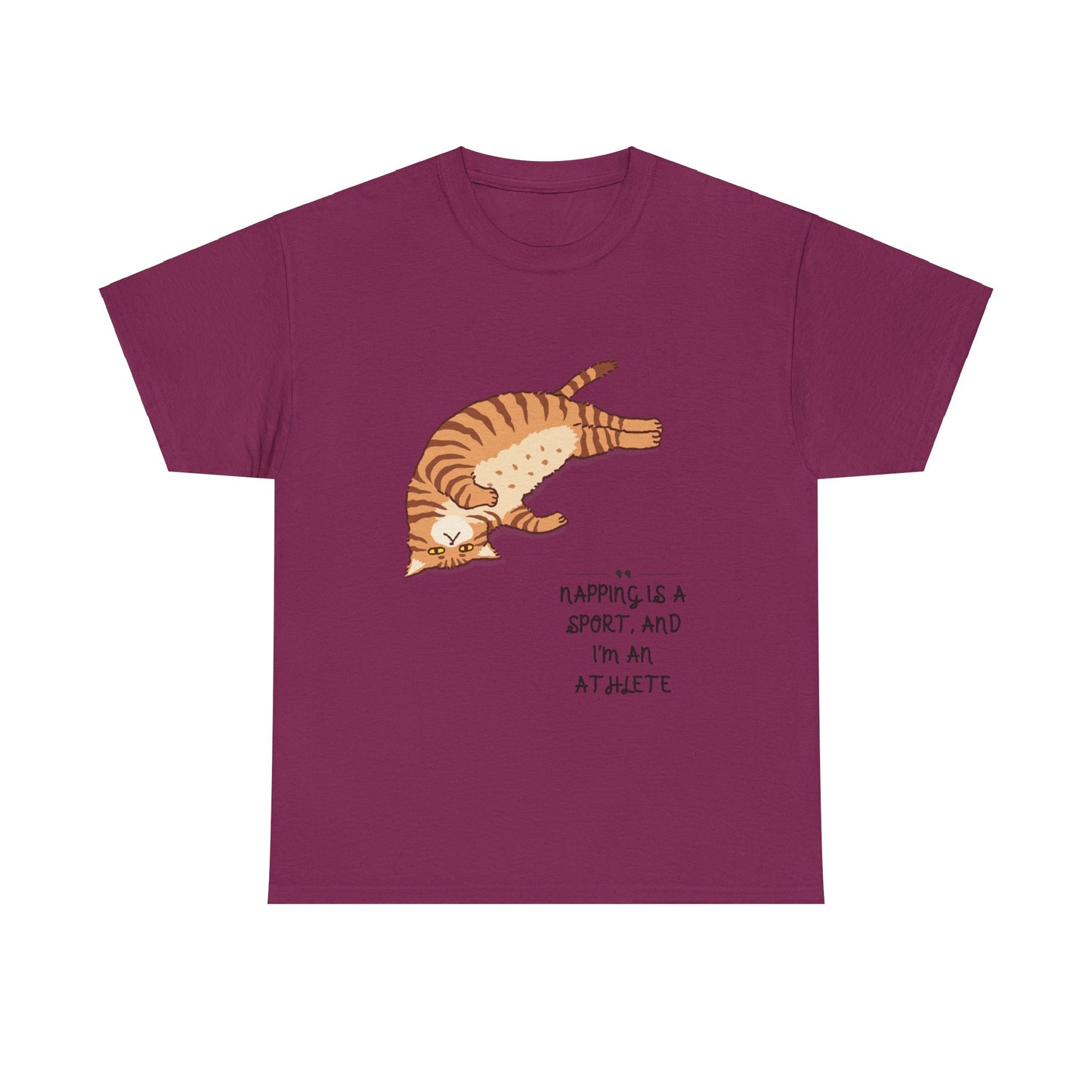 Unisex Heavy Cotton T-Shirt—Cat Nap Athlete