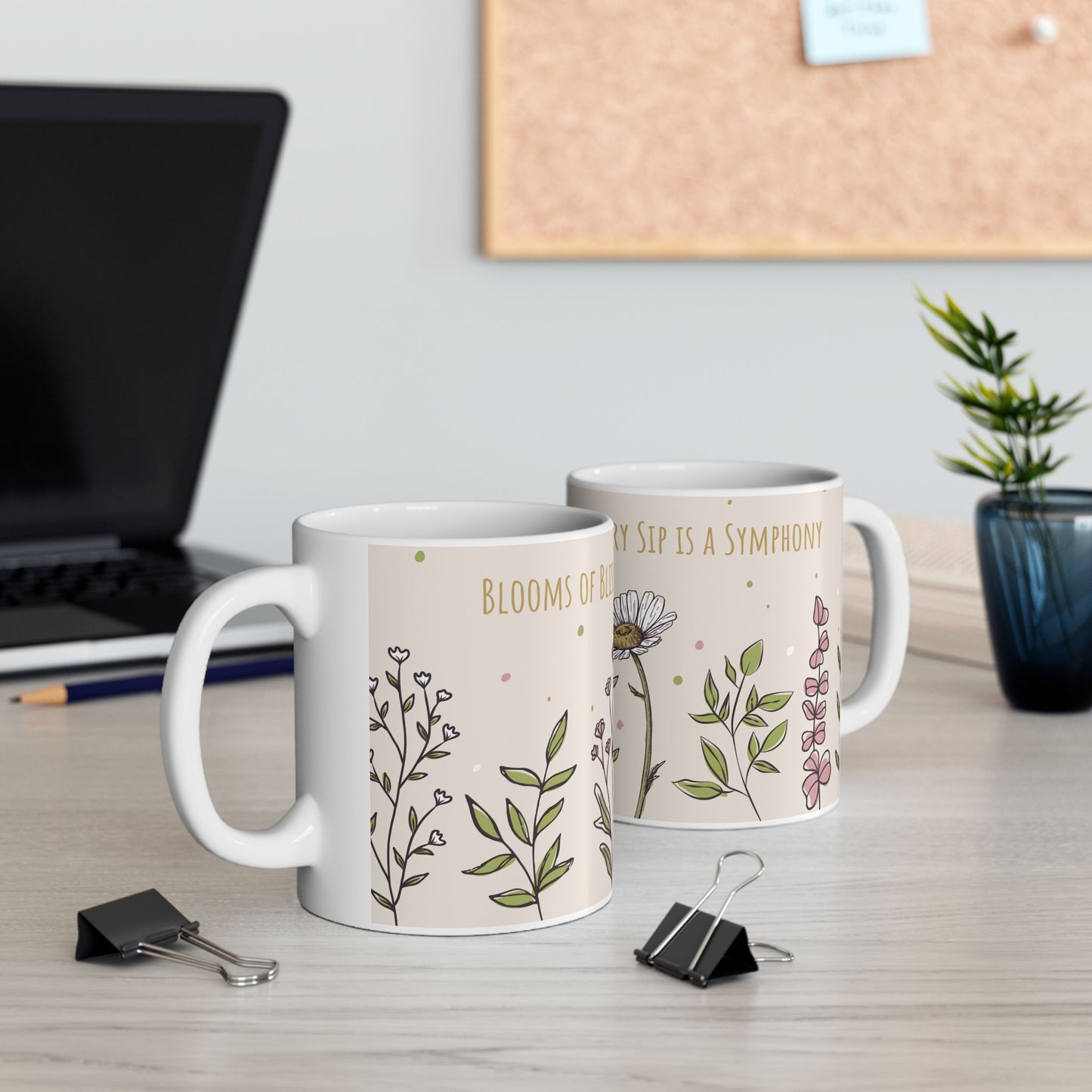 Floral Coffee Mug—Blooms of Bliss Design