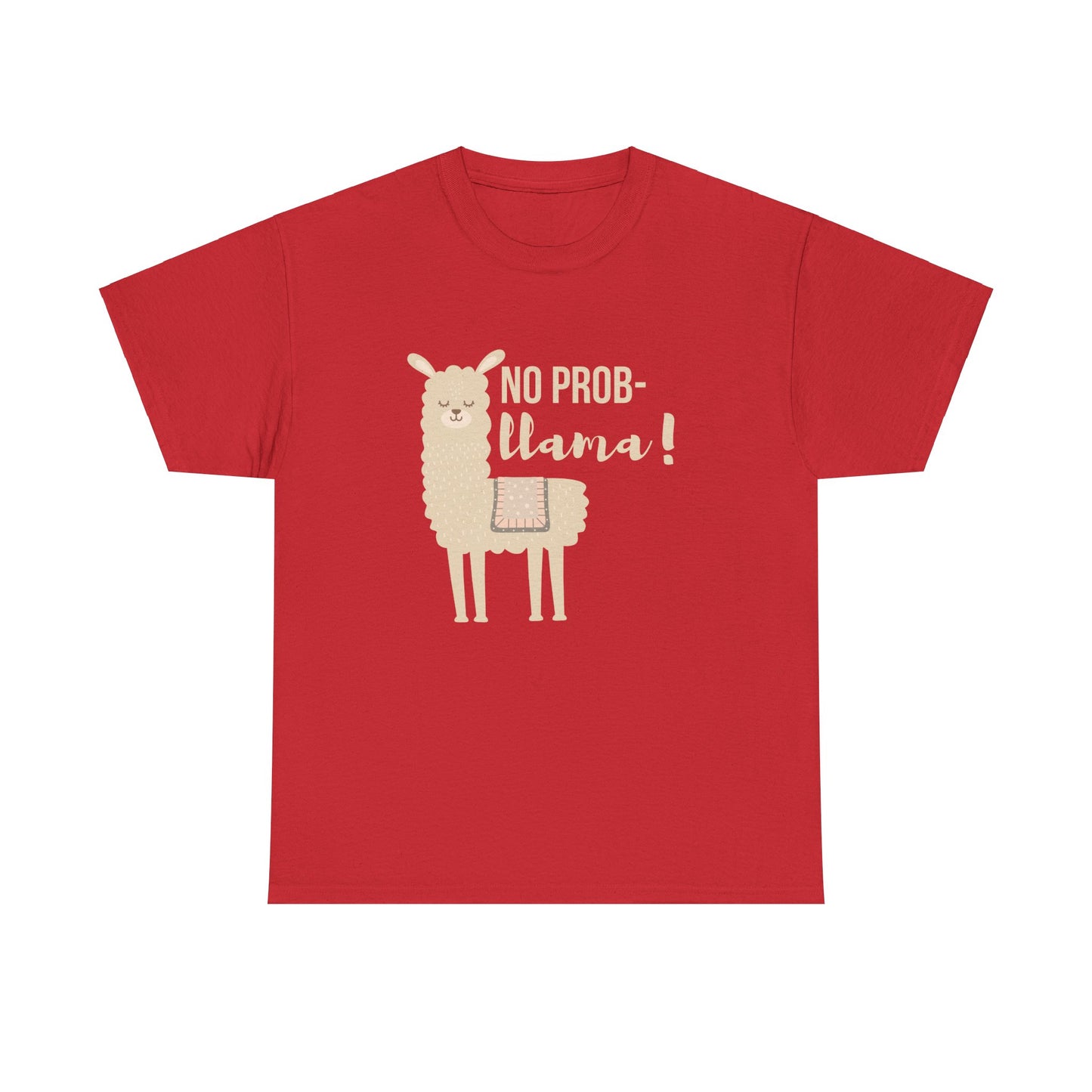 Unisex Heavy Cotton T-Shirt—No Prob Llama