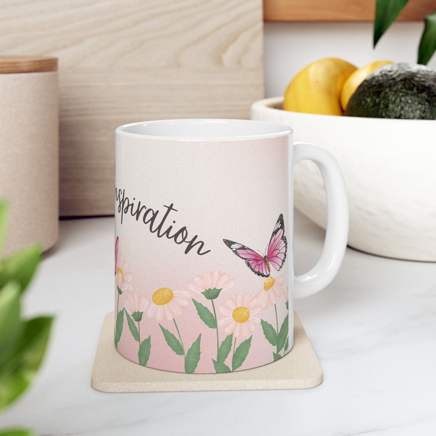 Floral Coffee Mug—Cup of Inspiration