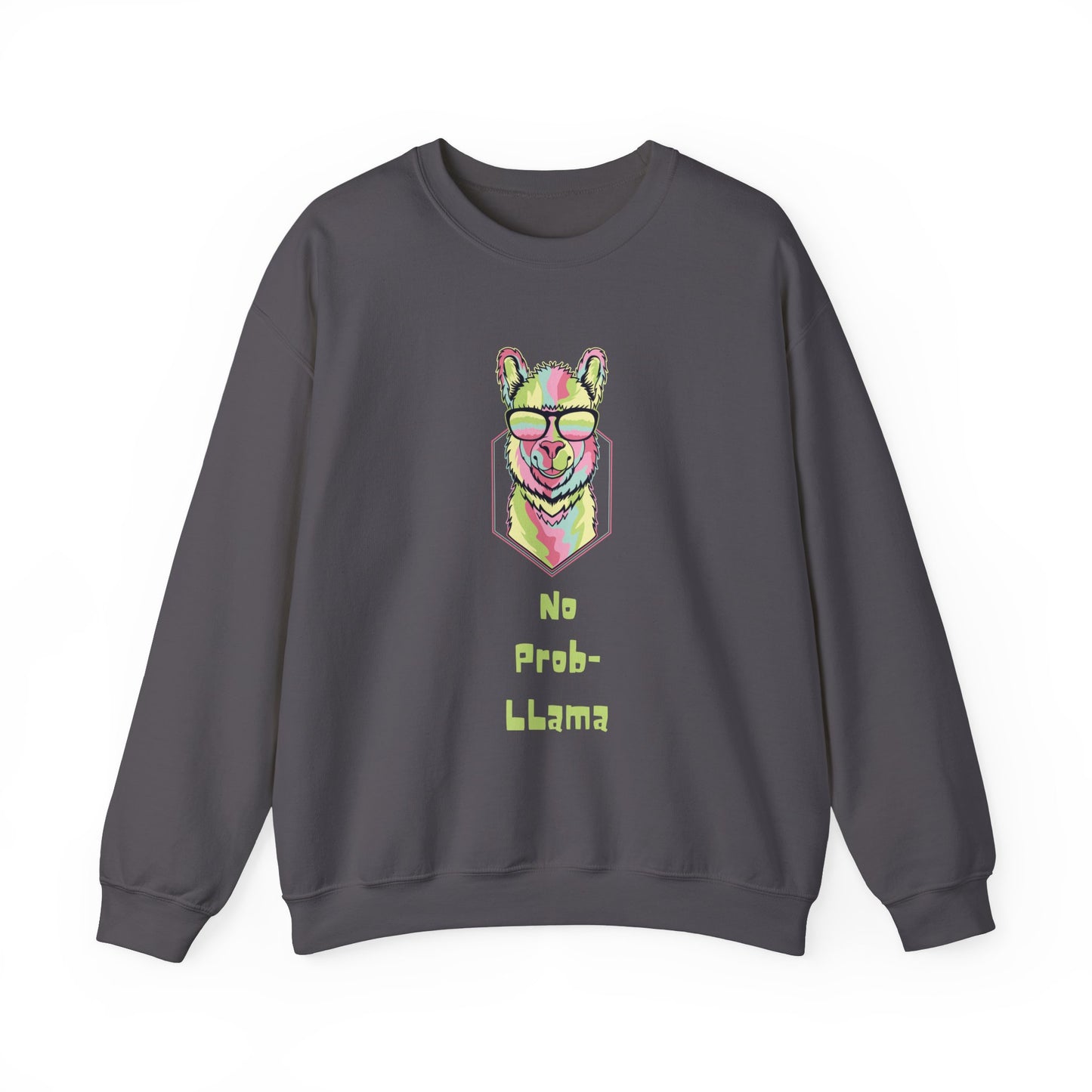 Unisex Heavy Blend Crewneck Sweatshirt—No Prob Llama