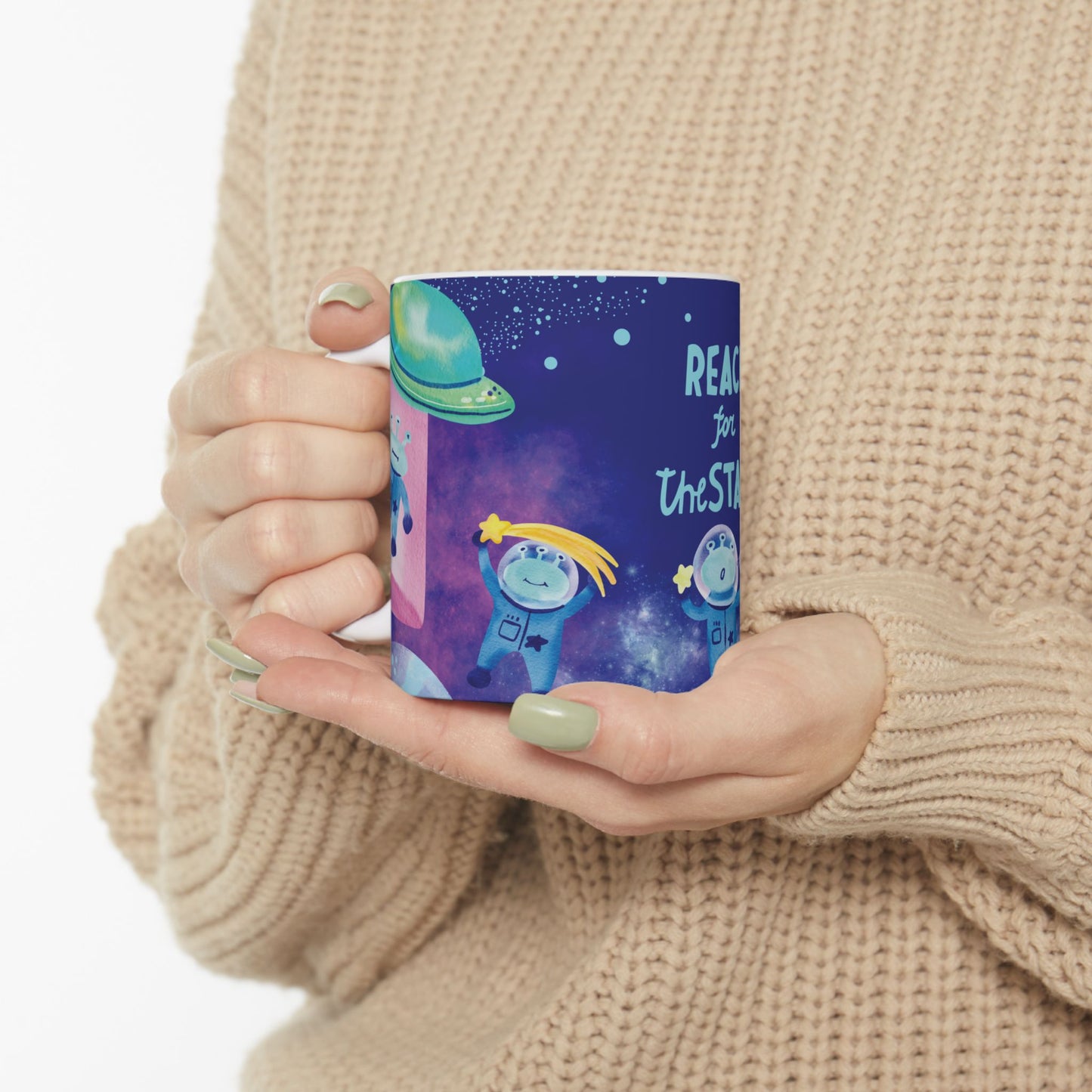 Space Aliens Coffee Mug—Reach for the Stars