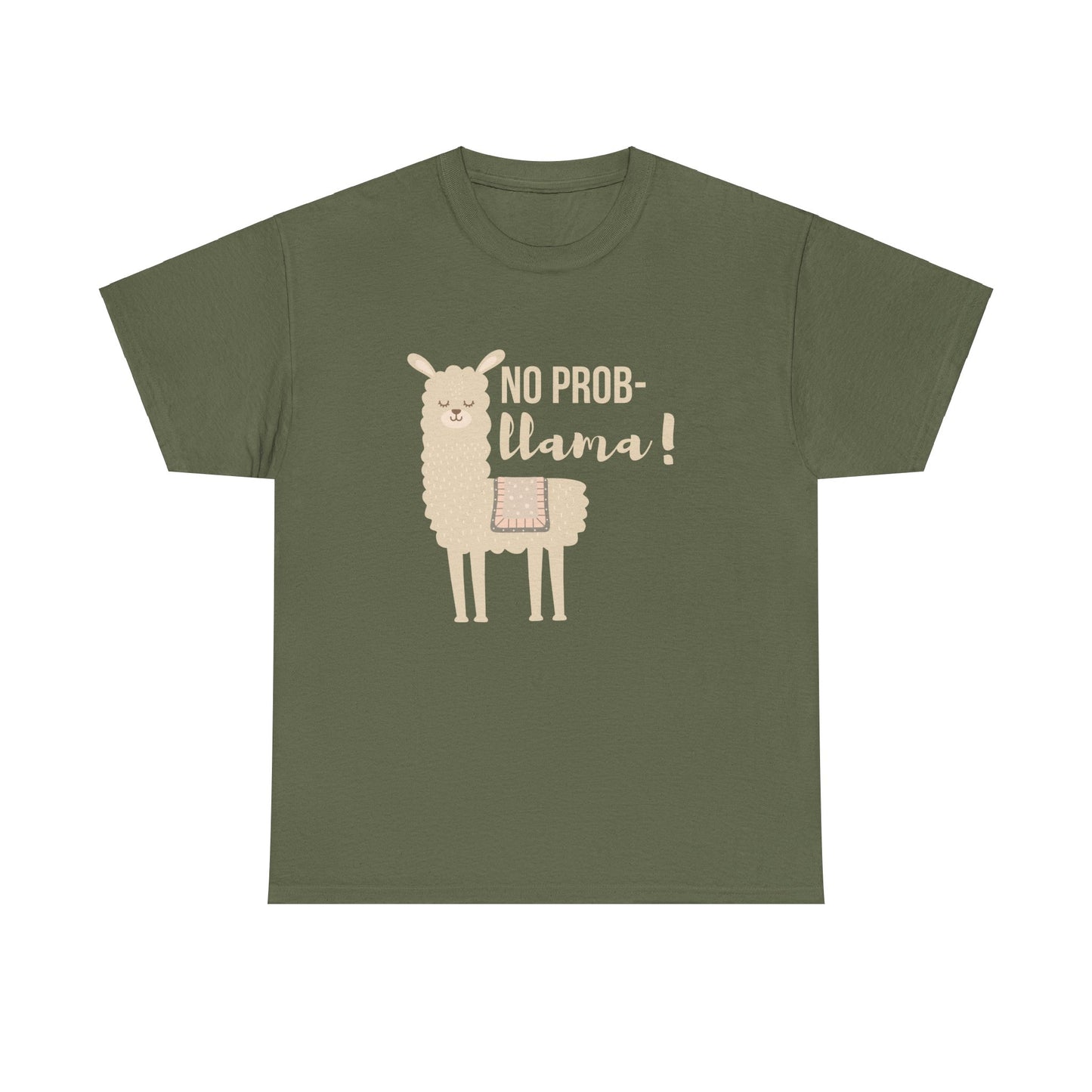 Unisex Heavy Cotton T-Shirt—No Prob Llama