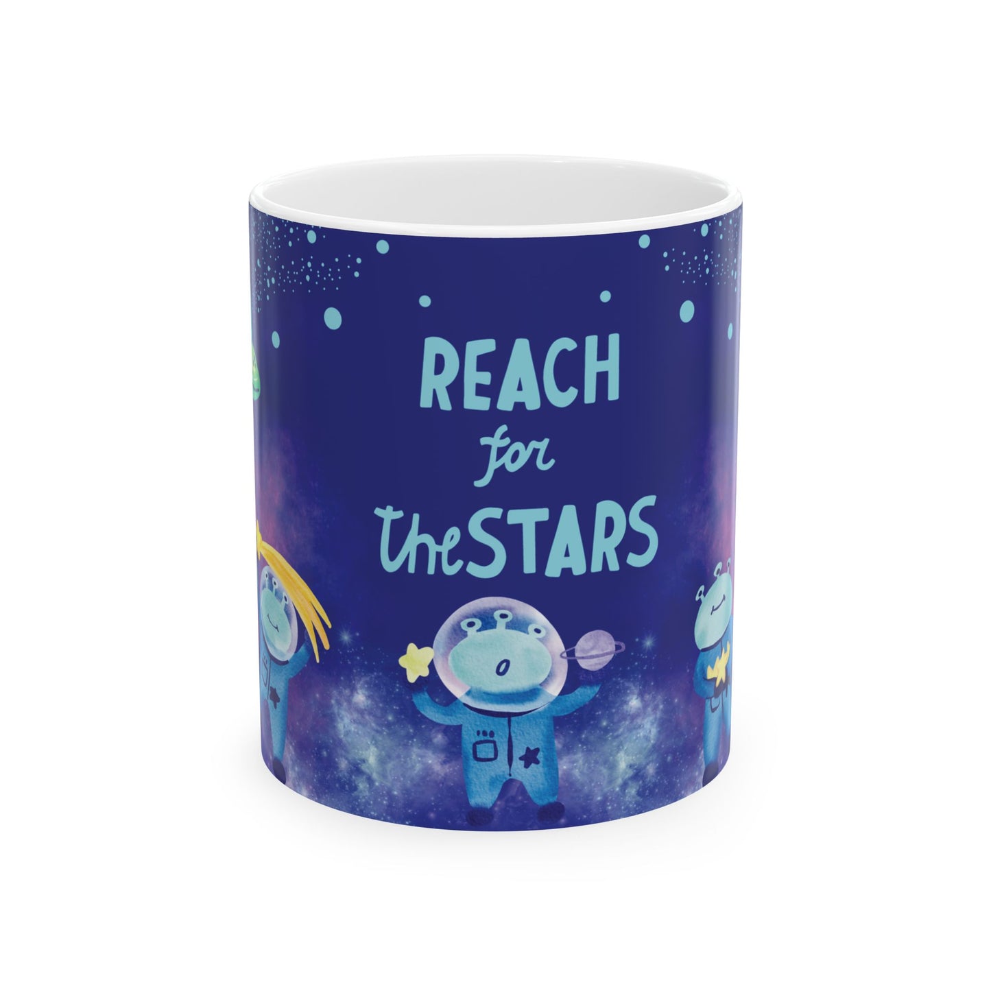 Space Aliens Coffee Mug—Reach for the Stars