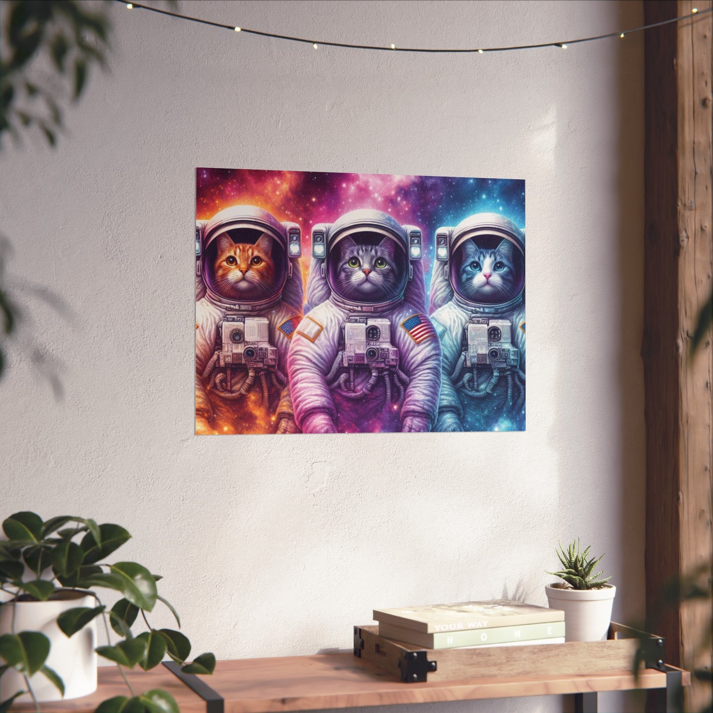 Premium Matte Poster—Astronaut Cats