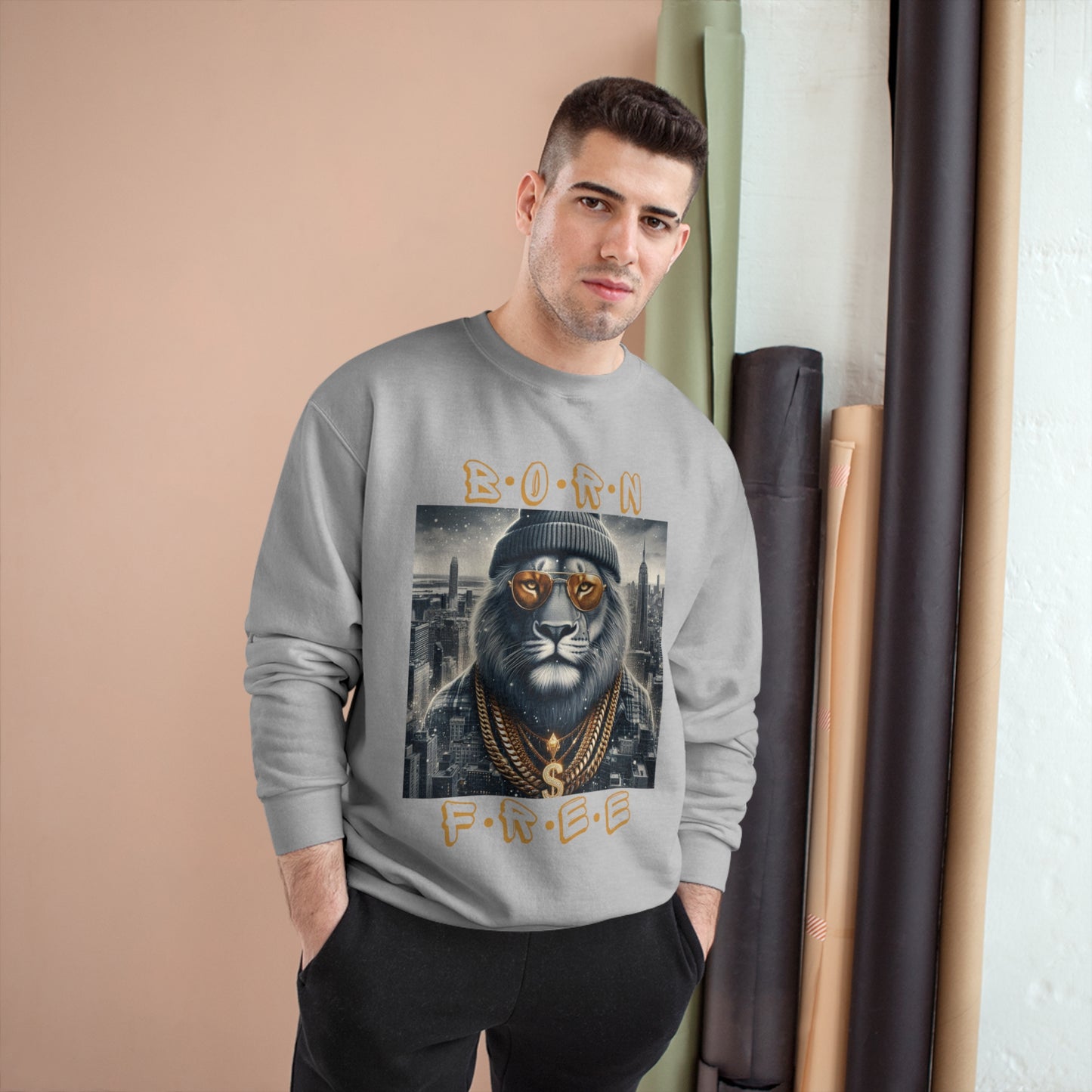 Champion | Men's Eco Crewneck Sweatshirt—BORN FREE