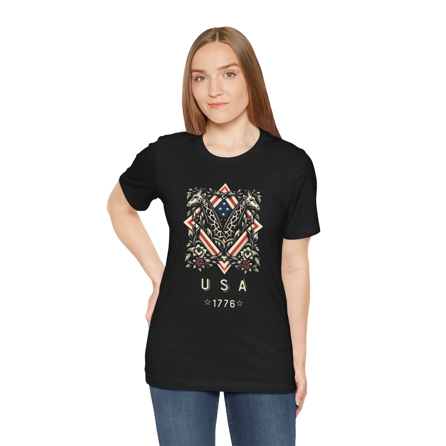 Women's Lightweight Cotton Tee—USA 1776