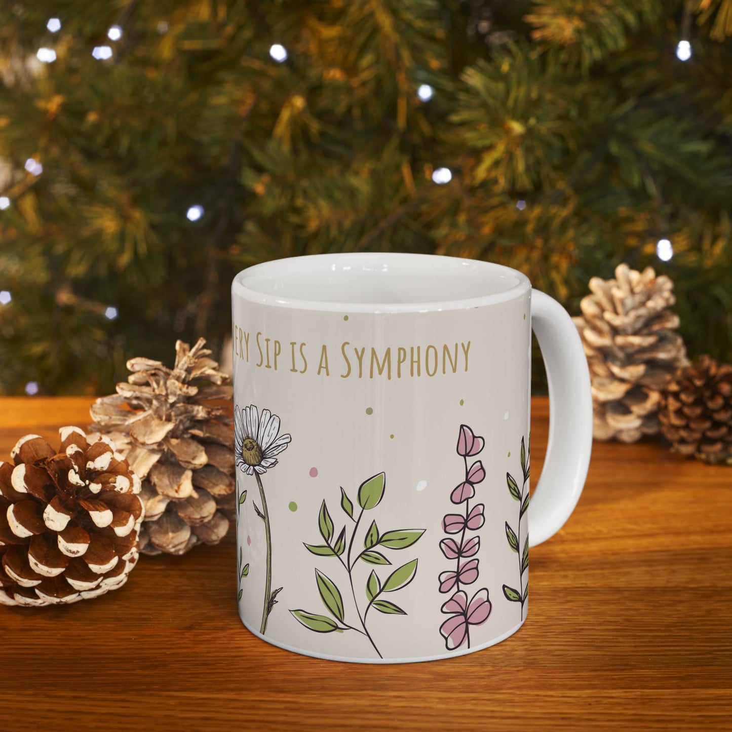 Floral Coffee Mug—Blooms of Bliss Design