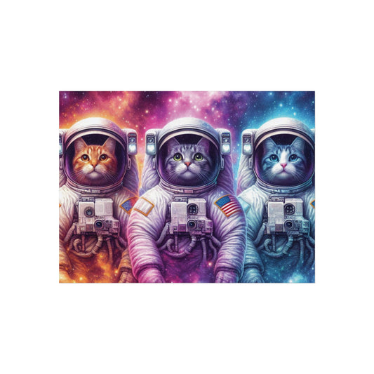 Premium Matte Poster—Astronaut Cats