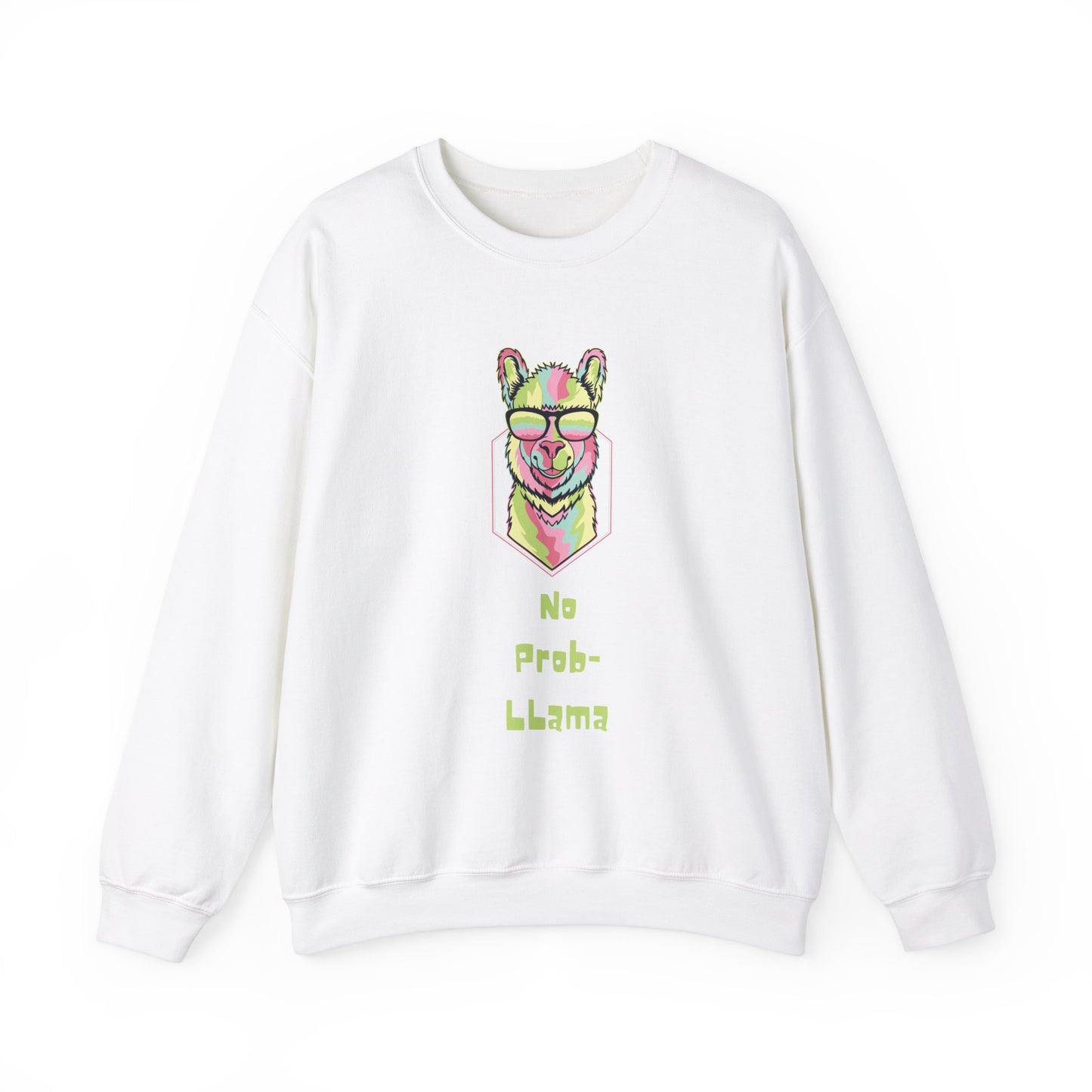 Unisex Heavy Blend Crewneck Sweatshirt—No Prob Llama