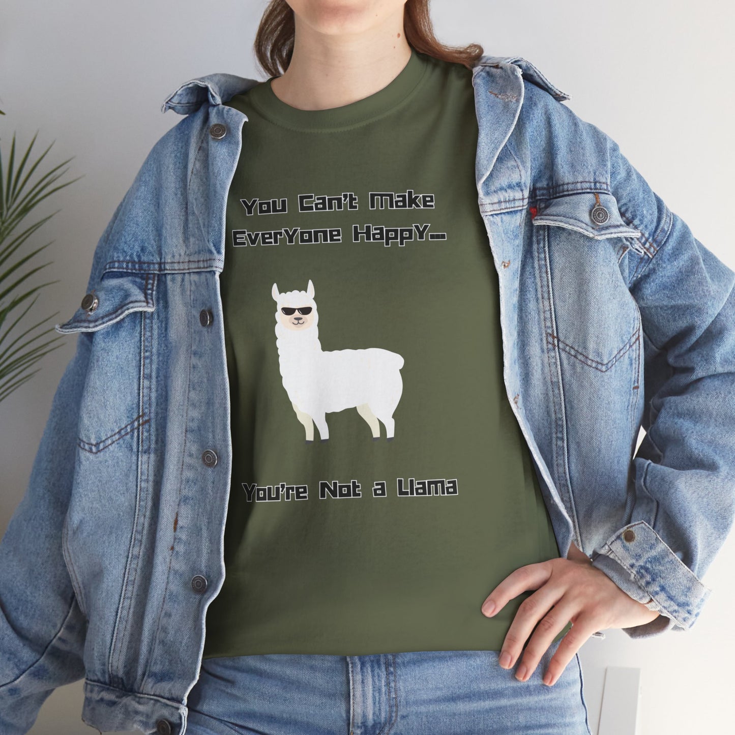 Unisex Heavy Cotton T-Shirt—Happy Llama