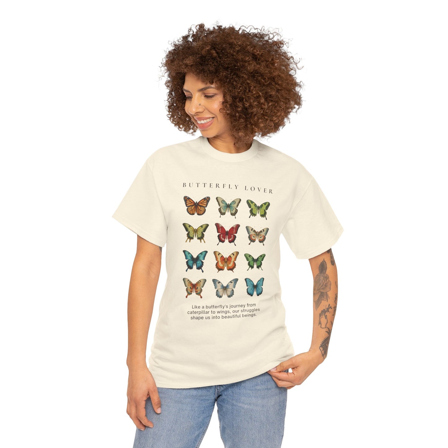 Unisex Heavy Cotton T-Shirt—Butterfly Lover