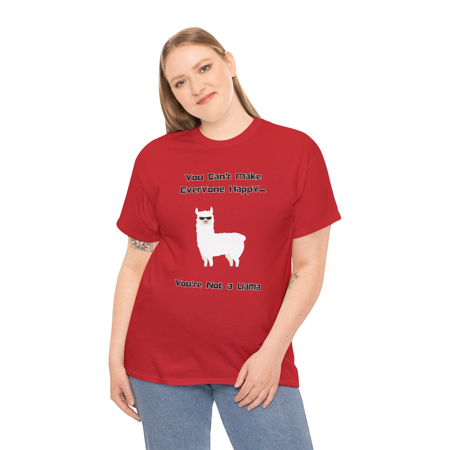 Unisex Heavy Cotton T-Shirt—Happy Llama