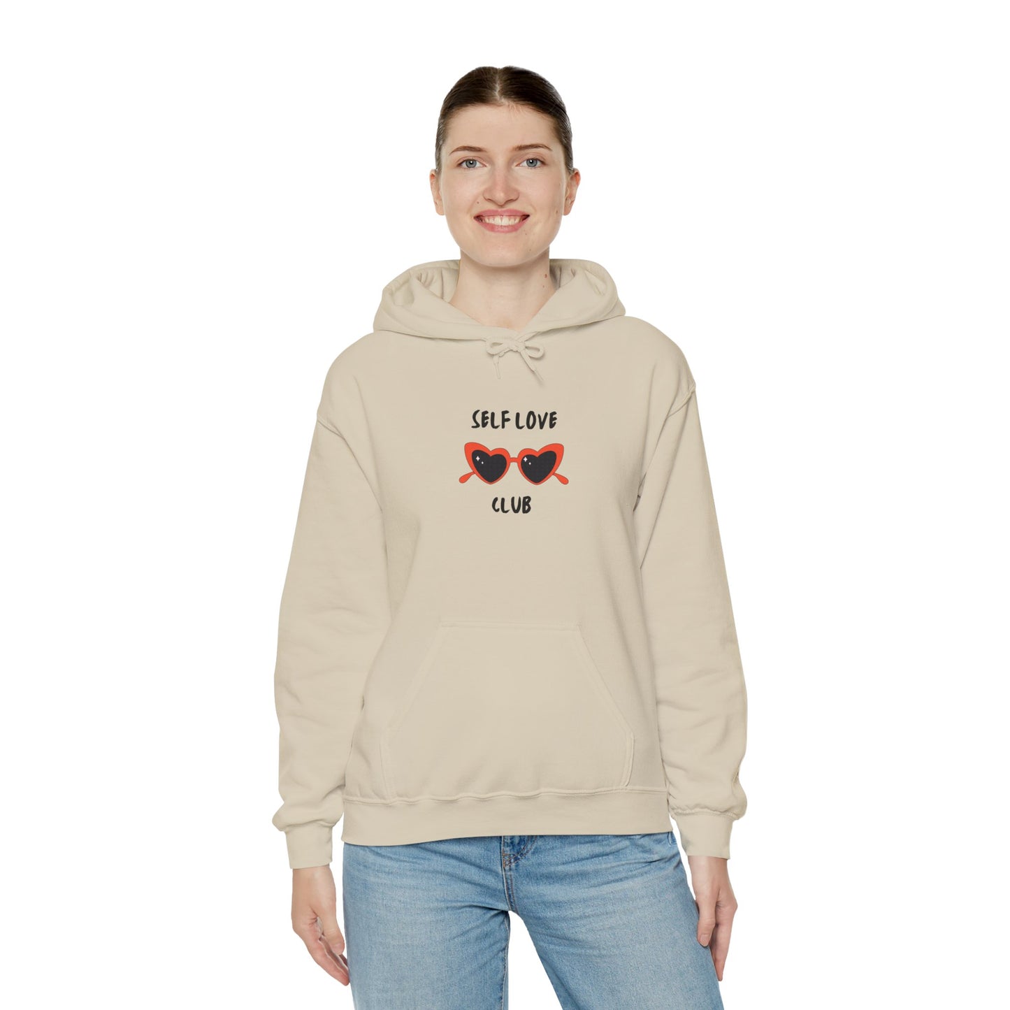 Unisex Heavy Blend Graphic Hooded Sweatshirt—Self Love Club