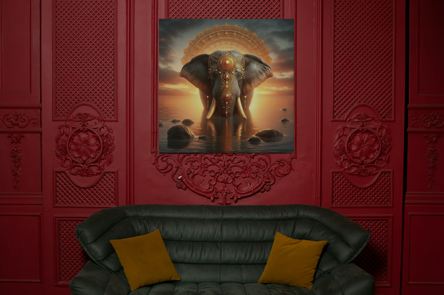 Canvas Print—Zen Buddhism Elephant of Tranquility (30x30)